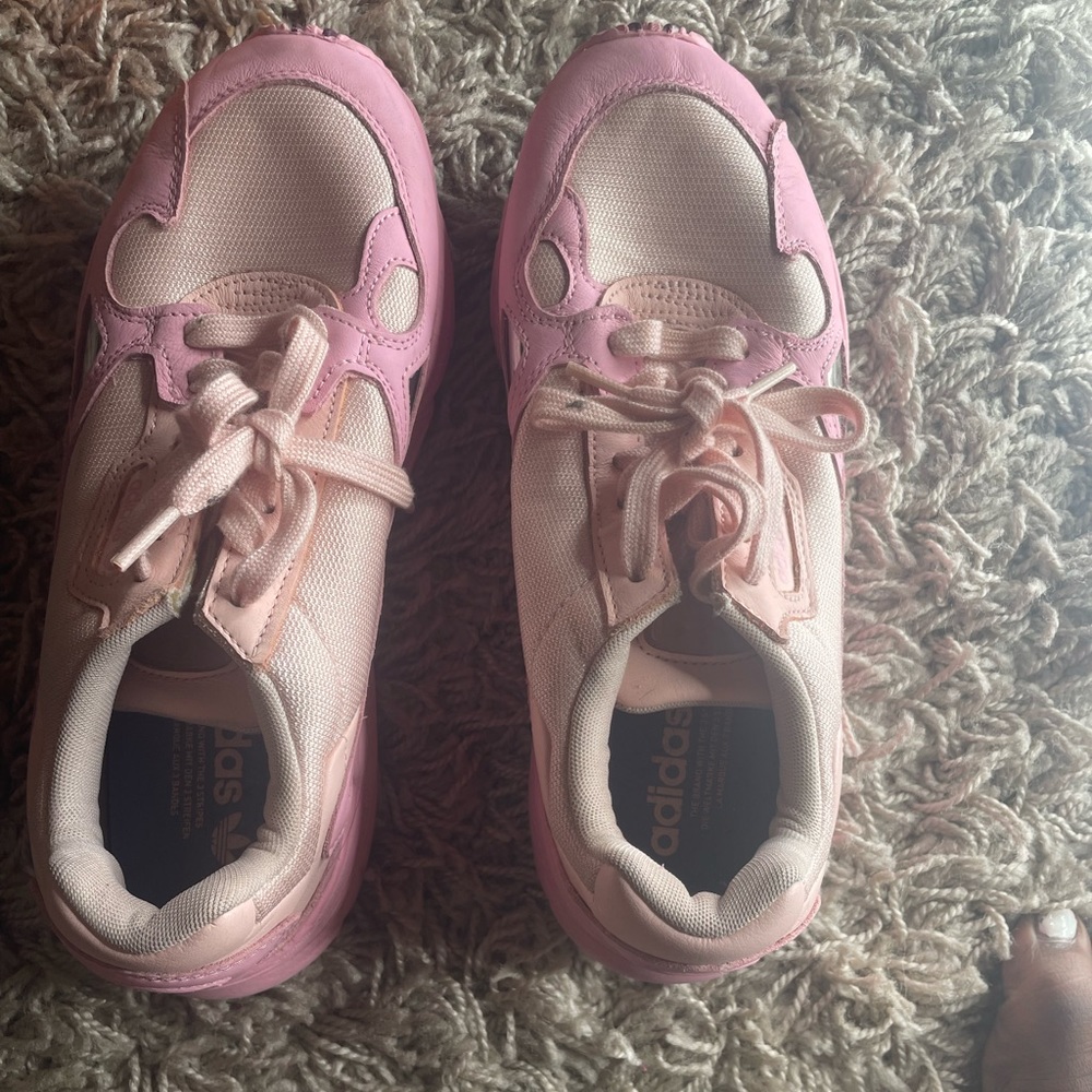 Pink Adidas shoes lifestyle/athletic
